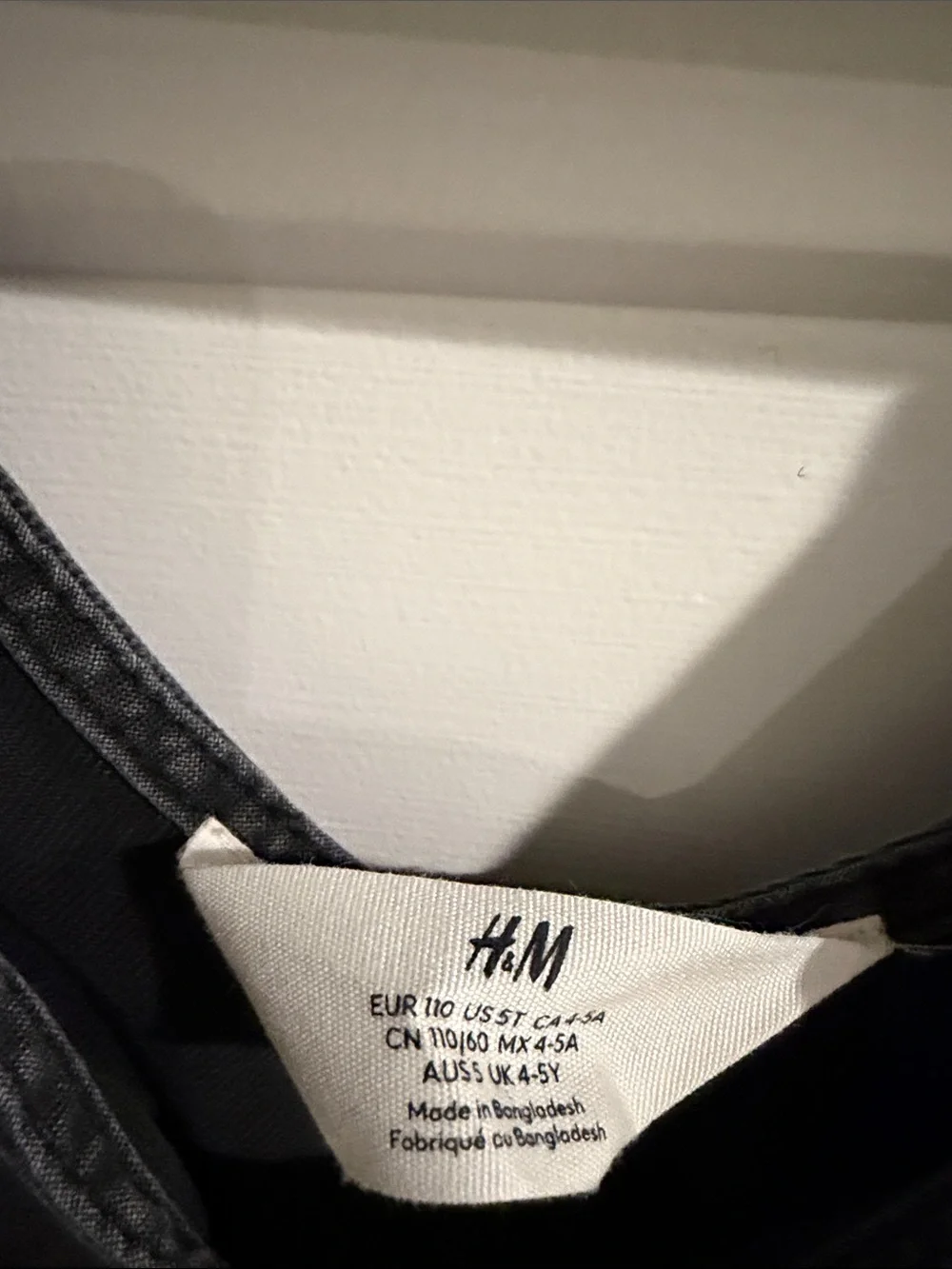 H&M Black Denim Overalls Dress for Kids